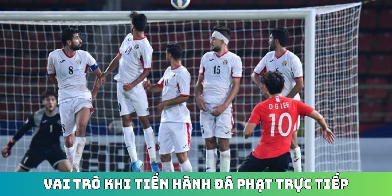 Vai trò khi tiến hành đá phạt trực tiếp